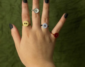 Mystery Vintage Button Ring