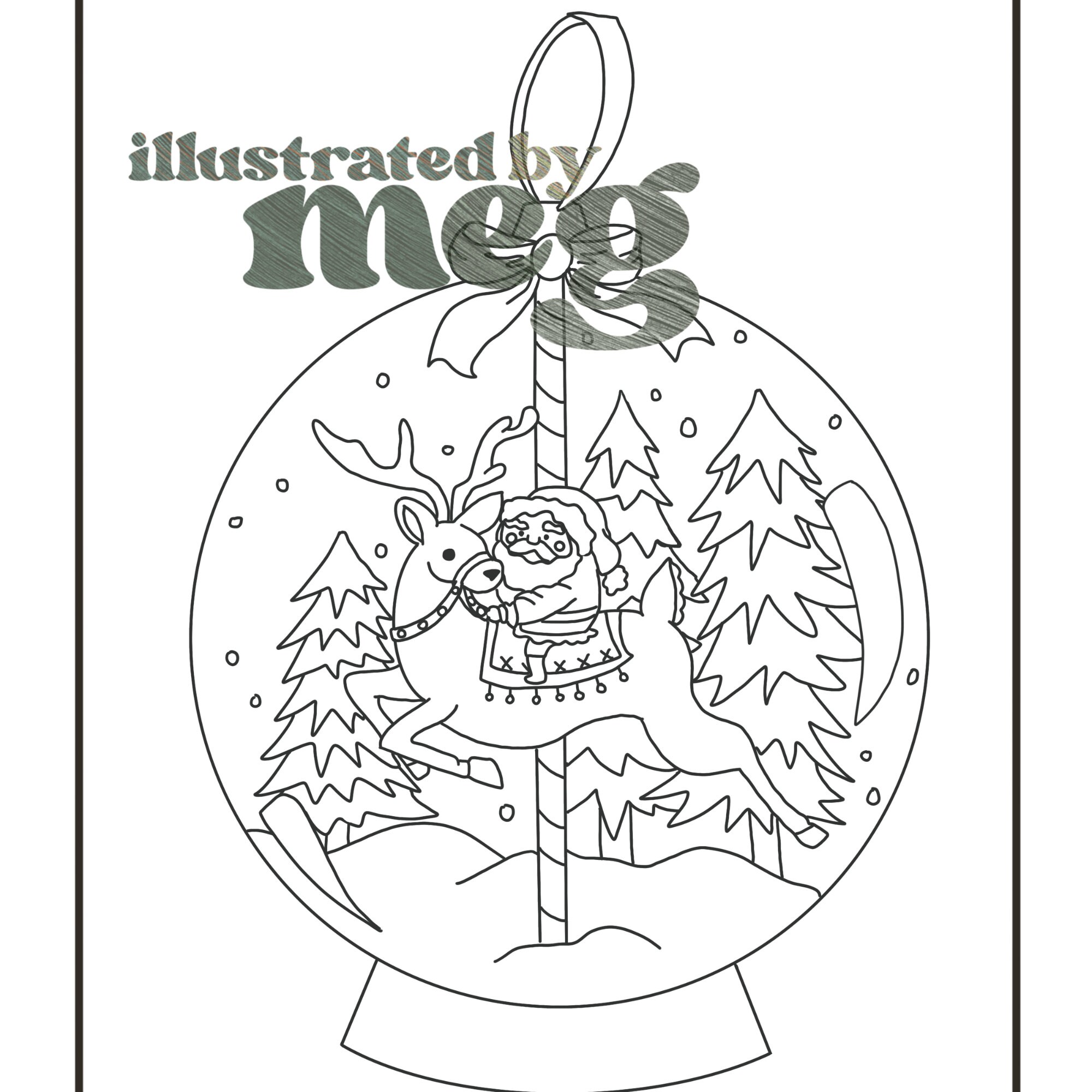 Holiday Coloring Pages Bundle (Instant Download) - Etsy