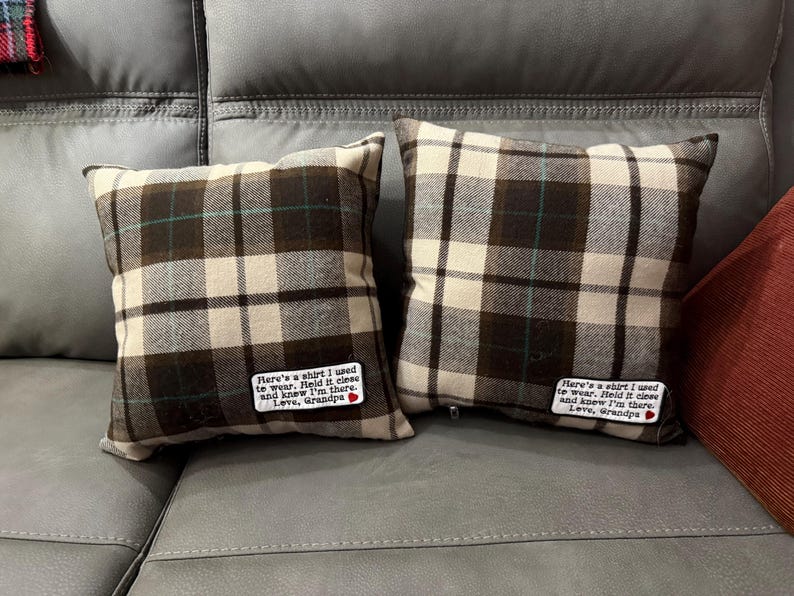 Remembrance Pillow: Memorial Keepsake Made from Loved One's Clothing image 13