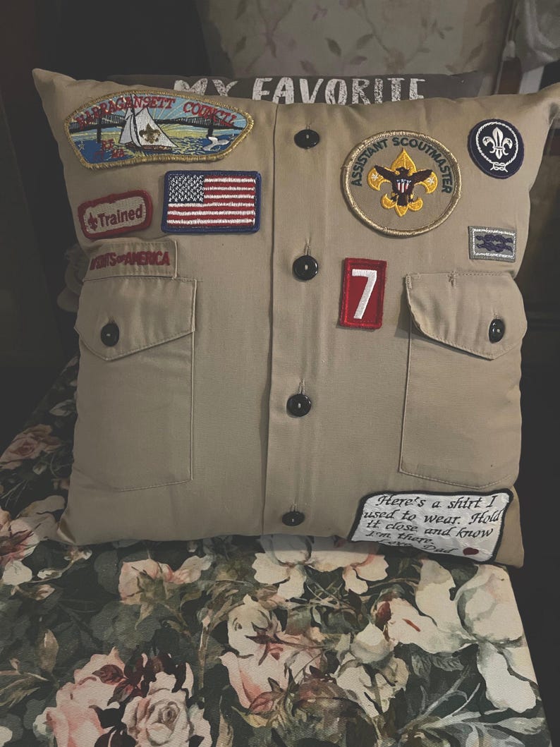 Remembrance Pillow: Memorial Keepsake Made from Loved One's Clothing image 10