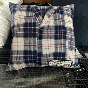 Remembrance Pillow: Memorial Keepsake Made from Loved One's Clothing image 16