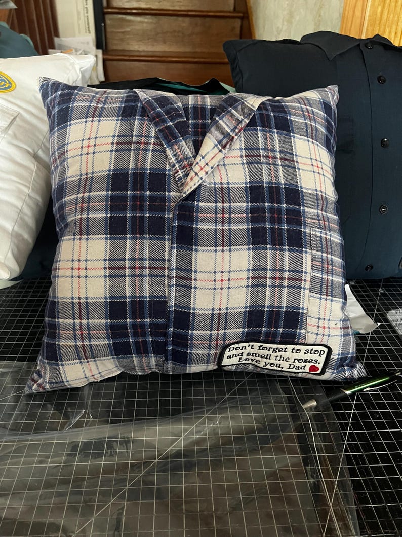 Remembrance Pillow: Memorial Keepsake Made from Loved One's Clothing image 16