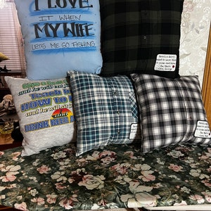 Remembrance Pillow: Memorial Keepsake Made from Loved One's Clothing