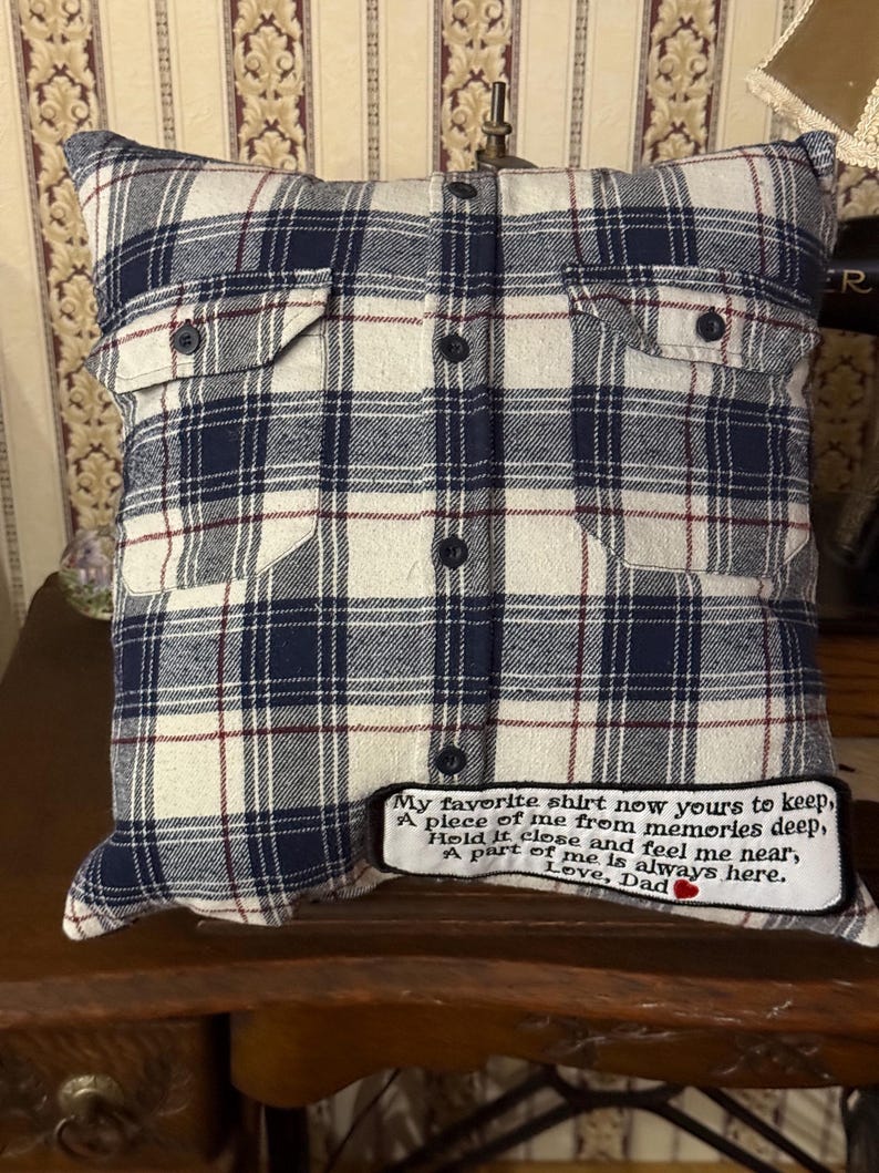 Remembrance Pillow: Memorial Keepsake Made from Loved One's Clothing image 12