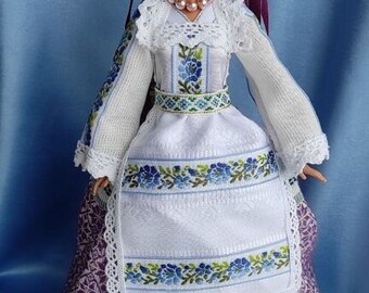 Ukrainian Ethnic Folk Doll Box For Storing Jewelry Handmade Home Decor 36 cm.