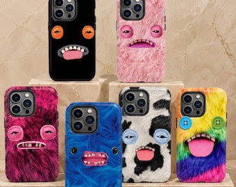 Funny Fuggler Monster Phone Case, Ugly Cute Plush Creature Case, Weirdcore Creepy Cute Quirky Aesthetic Cover for iPhone & Samsung