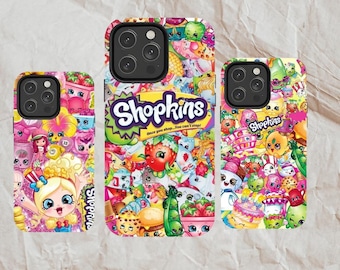 Shopkins Cartoon Print Themed Phone Case For Iphone, Samsung, Magsafe Available, Childhood Memories