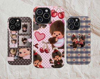 Monchhichi Phone Case, Vintage Doll Retro Kawaii Cover For iPhone Samsung