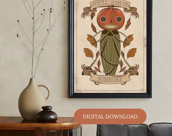 Over The Garden Wall Potsfield Poster: Vintage Halloween Art (Digital Download)
