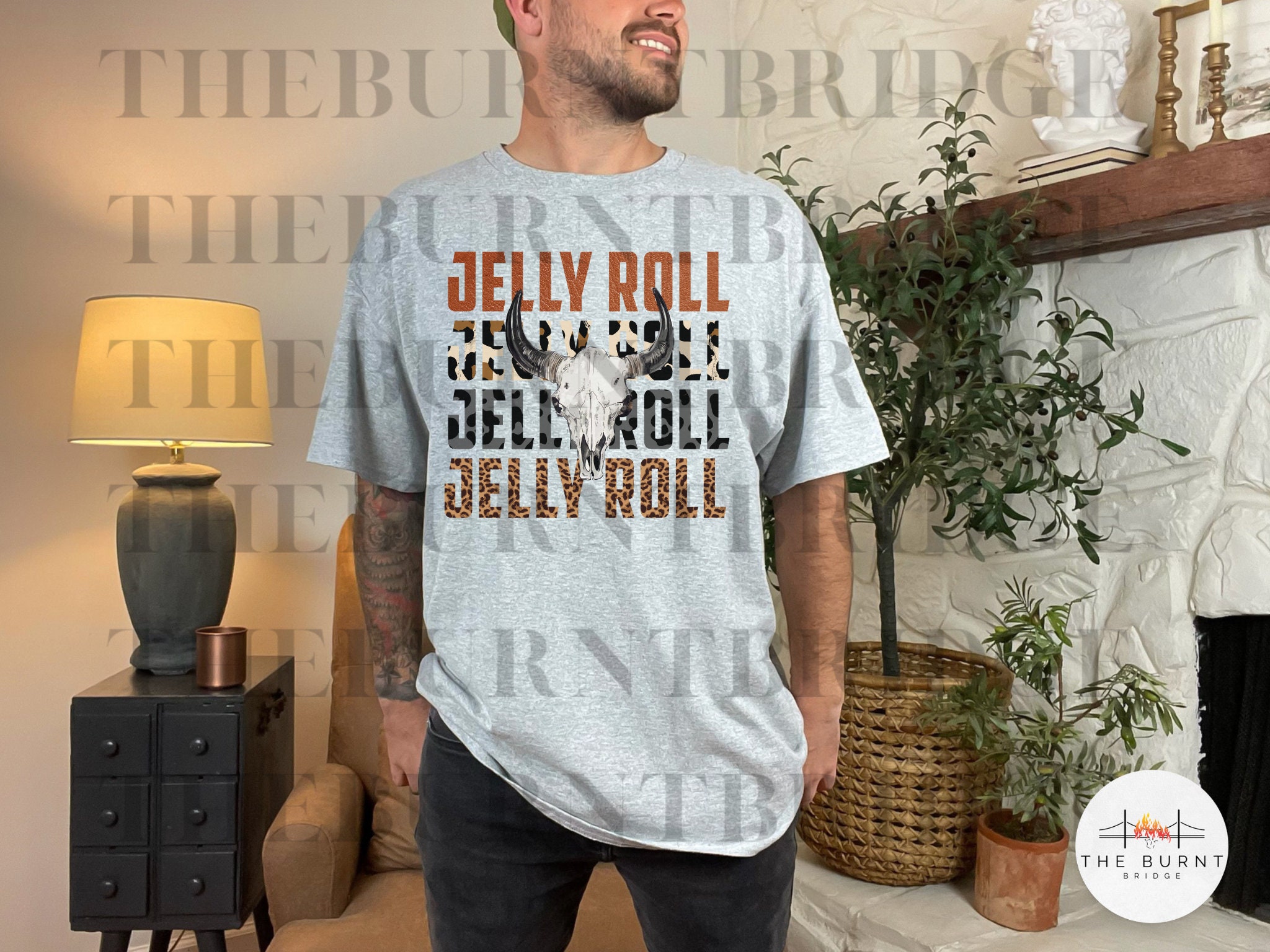 Jelly Roll Bull Skull T-shirt Country Western - Etsy