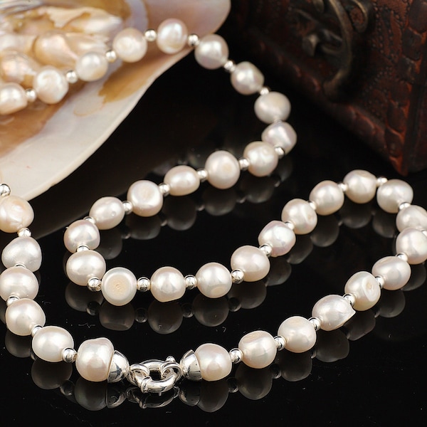 Mens Pearl Necklace - Etsy