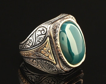 Anello Fatto A Mano Con Pietra Preziosa Turchese - Gioielli - Foto 7