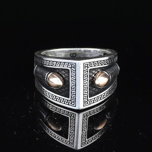 Silver Bullet Model Ring, 925k Sterling Silver Ring, Handmade Sterling Silver Men Band Ring, Warrior Ring, Men&#39;s Bullet Ring, Gift for Him