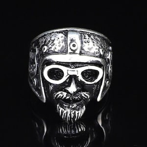 Biker Ring, Punk Ring,  Motorcycle Ring , Celtic Ring Men , Oxidized Silver Ring , Anniversary, Memorial
