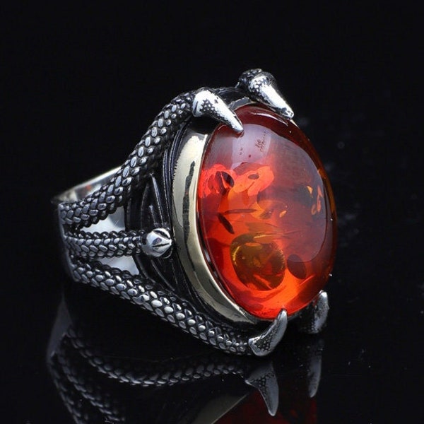 Amber Ring - Etsy