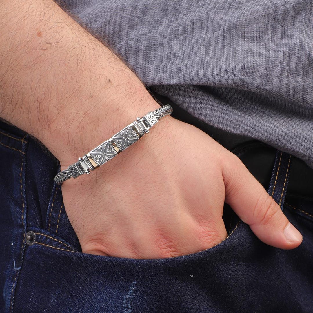 Handmade Sterling Silver Gothic Chain Bracelet - Vintage Style - Etsy