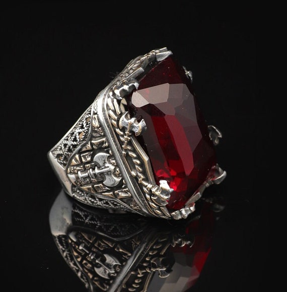 NOVICA Artisan Handmade Garnet Solitaire Ring - .925 Sterling Silver, Red Garnet, Bali Crafted - View #9