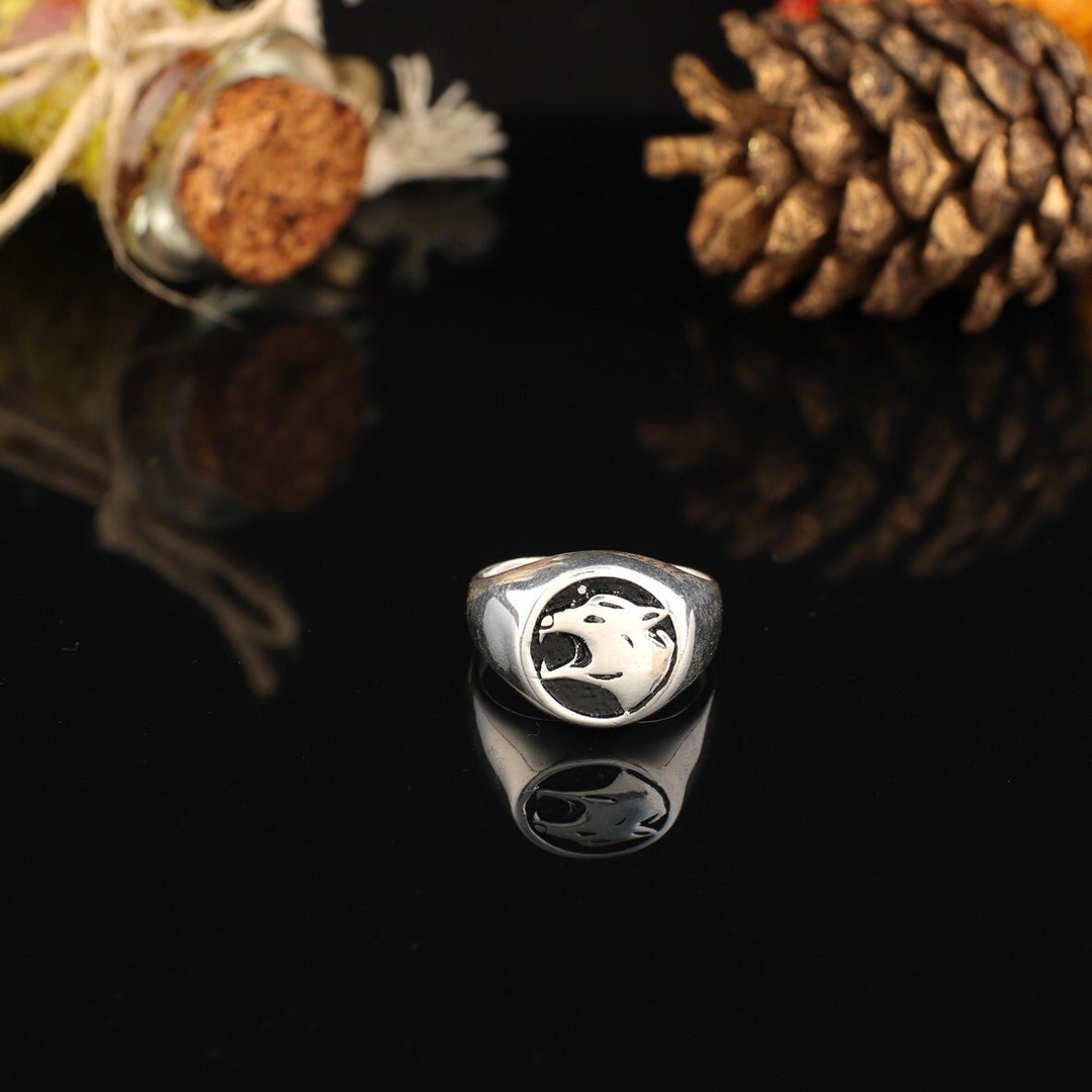 Wolf Ring, Animal Ring, Signet Ring Men, Pinky Ring Men, Silver Signet ...