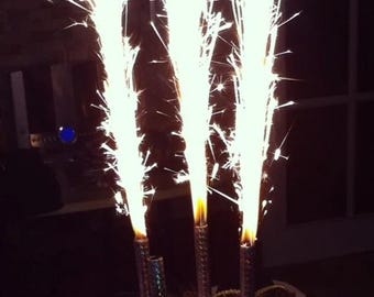 Prism  Fountain Birthday , party Candles, in Gold, Silver, Blue, Black, Pink and Rose Gold