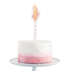 Prism Fountain Birthday , party Candles, in Gold, Silver, Blue, Black, Pink and Rose Gold Rose Gold x Pack 3