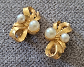 Vintage Perlen Ohrclips 1950er Jahre Schmuck Vintage Geschenke für Sie