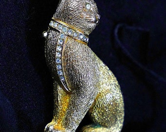 dior ねこ　ブローチ ヴィンテージ猫ブローチ、Grosse made for Christian DIOR の