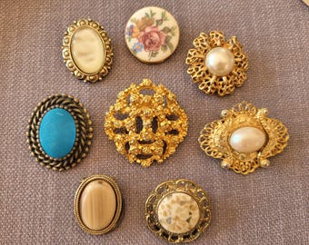 Vintage Schalclips Auswahl 1940er Jahre Schalringe 1950er 1960er Jahre