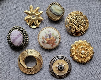 Vintage Klappschalclips Auswahl Schalringe 1940 1950er Schmuck 1960er Accessoires