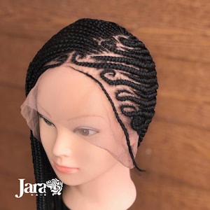 Spiral Cornrow Braided Wig, Knotless braid wig for black women, Cornrow braided wig, cornrow wigs, box braid wig, Full Lace Braid Wig