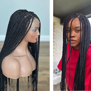 Senegalese Twist Wig, Full Lace Wig, Lace Front Wig for Black Women, Knotless Braids Wig, Long Hair Extension, Hair Accessories