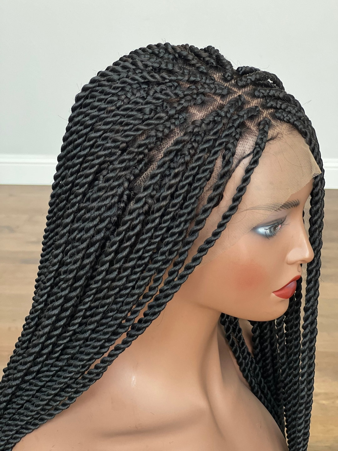 Twists Box Braided Wig, Knotless Braid Wig, Twists Wig, Knotless Braid ...