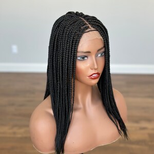 Handmade Short Box Braid Wig, Bob Style Premium, wig for black women, handmade braided wig, ready to ship braided wig, box braid