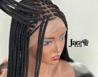 Braided Wigs for Black Women, Closure Frontal or Full Lace Knotless Braided Braid Wig