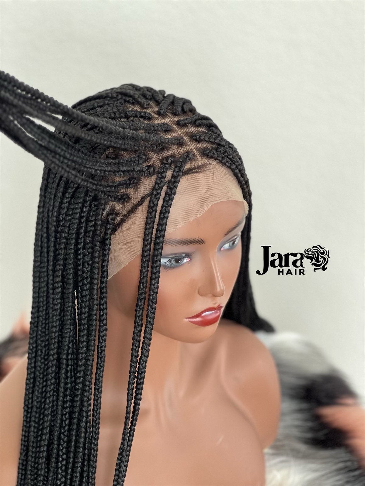 Gwen frontal braided wig-Black Amazon.com : Quantum Love Braided Wigs for Black Women  main image 2