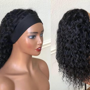 Human Hair Headband Black Wigs for Black Women | Hair Accessories | Head Wraps | Ready-to-Ship Hair Extensions