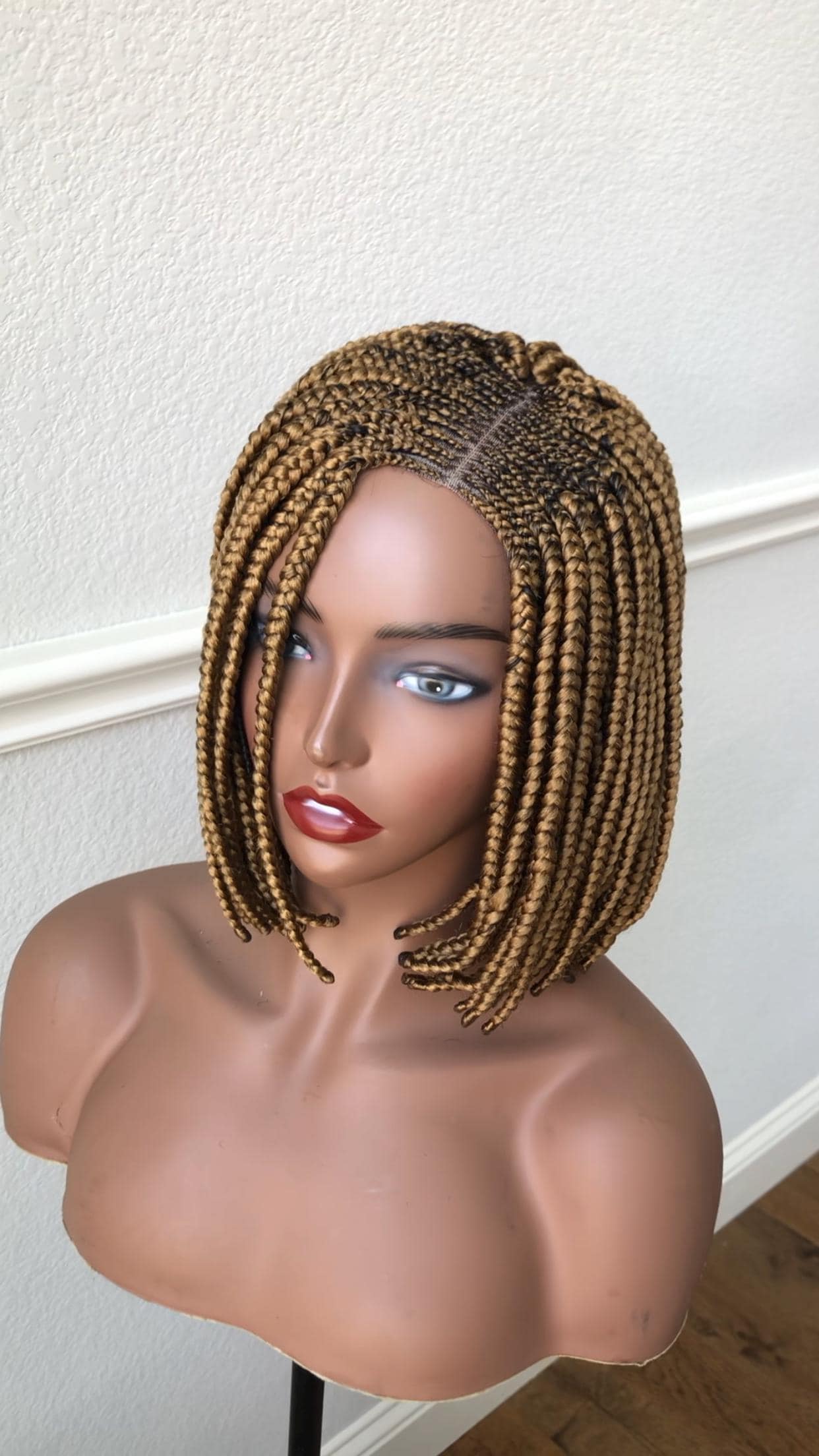 Wig Bob Braided Lace Wig Small Braided Bob Wig Braided Bob Wigs | The Perfect Glueless Braided Wigs by Jara  main image 4