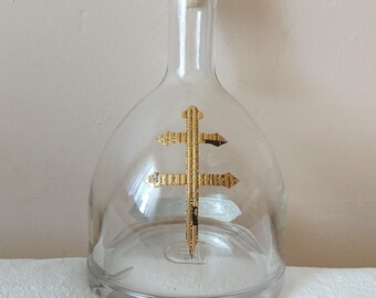 Vintage EMPTY D'usse cofnac bottle 750 ml with cork stopper