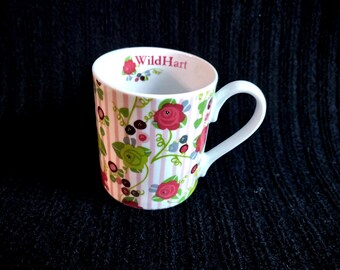 Julie Dodsworth "Wild Hart" fine china mug with roses Valentine's day gift idea