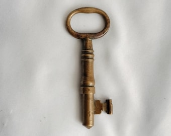 Old Antique Brass Skeleton Key Solid Antique Steampunk 2.5”