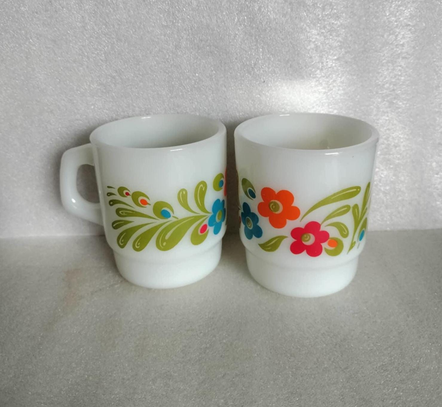Milk Glass Mugs - Etsy