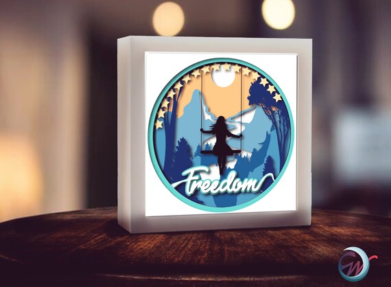 Silhouette Svg Shadow Box Hades Paper Cut Light Box Template Files 3D ...