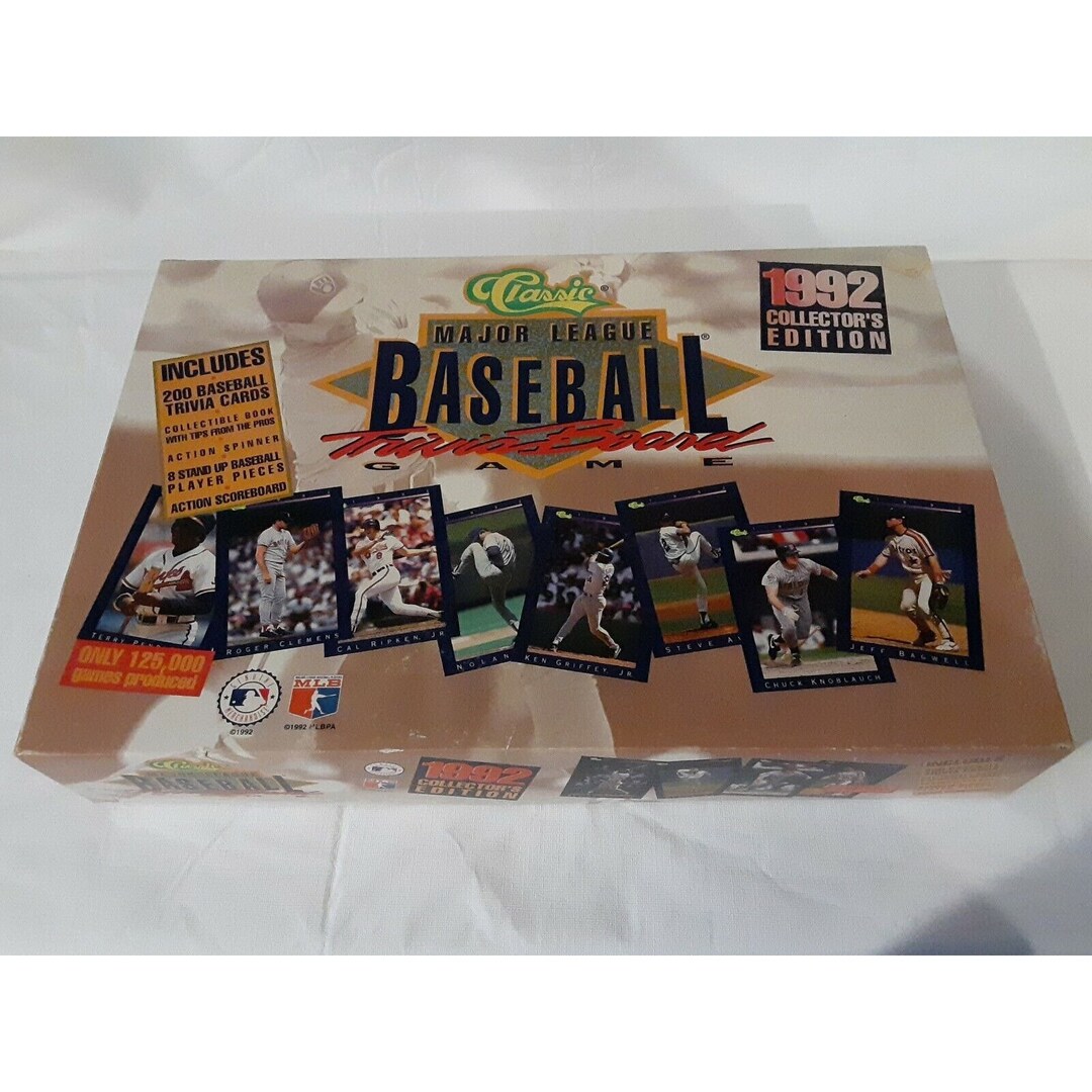 1992 Classic Major League Baseball Card Trivia Board Game Collectors