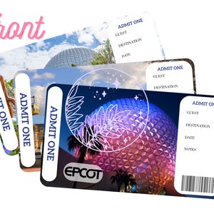 Disney Epcot Admit Ticket for Commemoration or Surprises