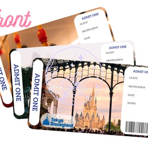 Tokyo Disneyland Admit Ticket for Commemoration or Surprises