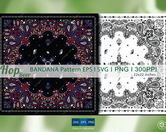 Bandana Pattern I SVG. Digital Art SVG I PNG I Digital Cut File ...