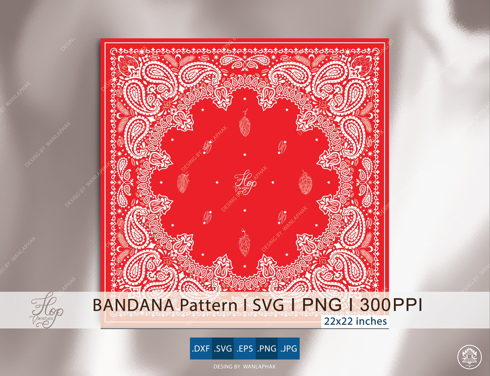 Paisley Bandana Pattern SVG – Festival Fashion Vector (digital Cut File ...