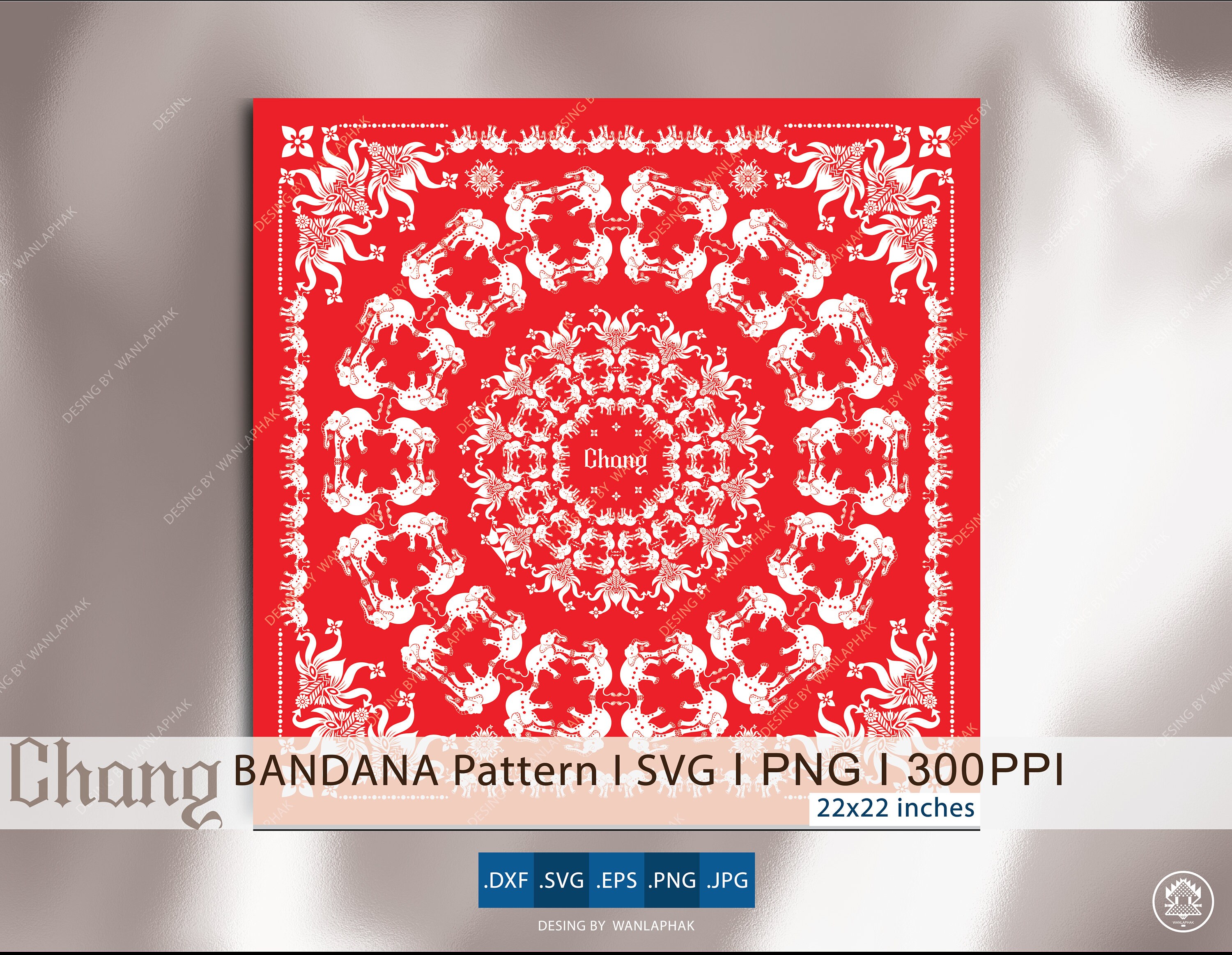 Bandana Pattern I SVG. Digital Art SVG I PNG I Digital Cut File