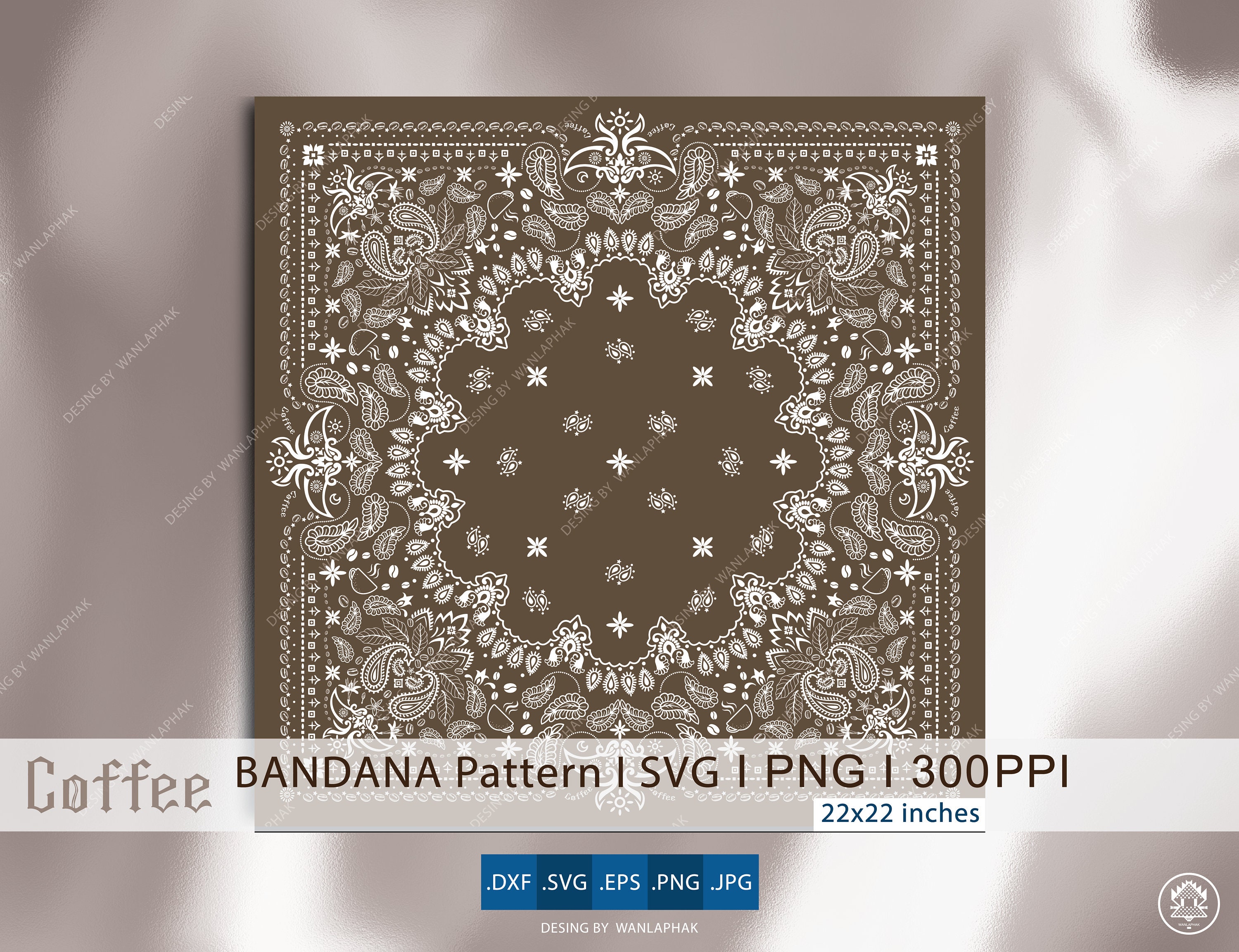 Bandana Pattern I SVG. Digital Art SVG I PNG I Digital Cut File