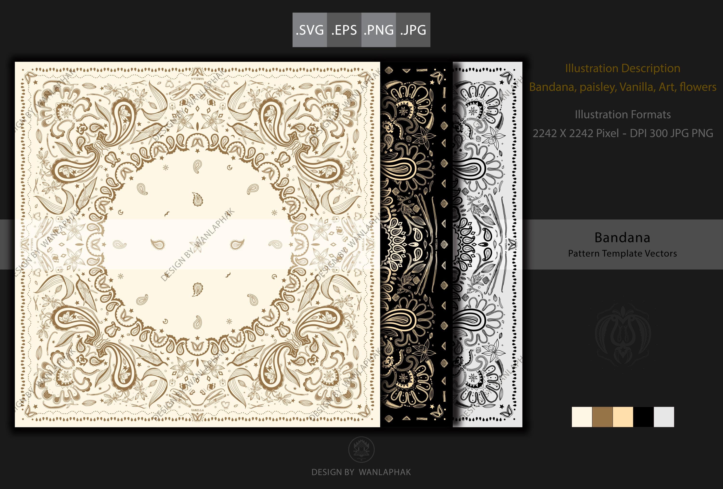 Bandana Pattern I SVG. Digital Art - SVG I PNG I Digital Cut File ...