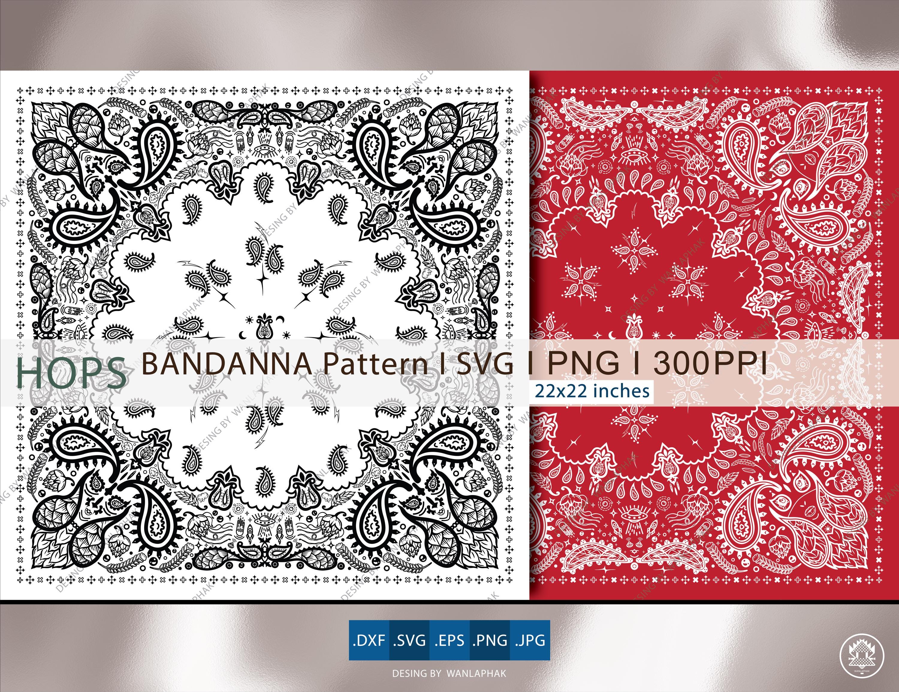 Red Bandana Pattern Vector Red Bandana Paisley Stock Vector By